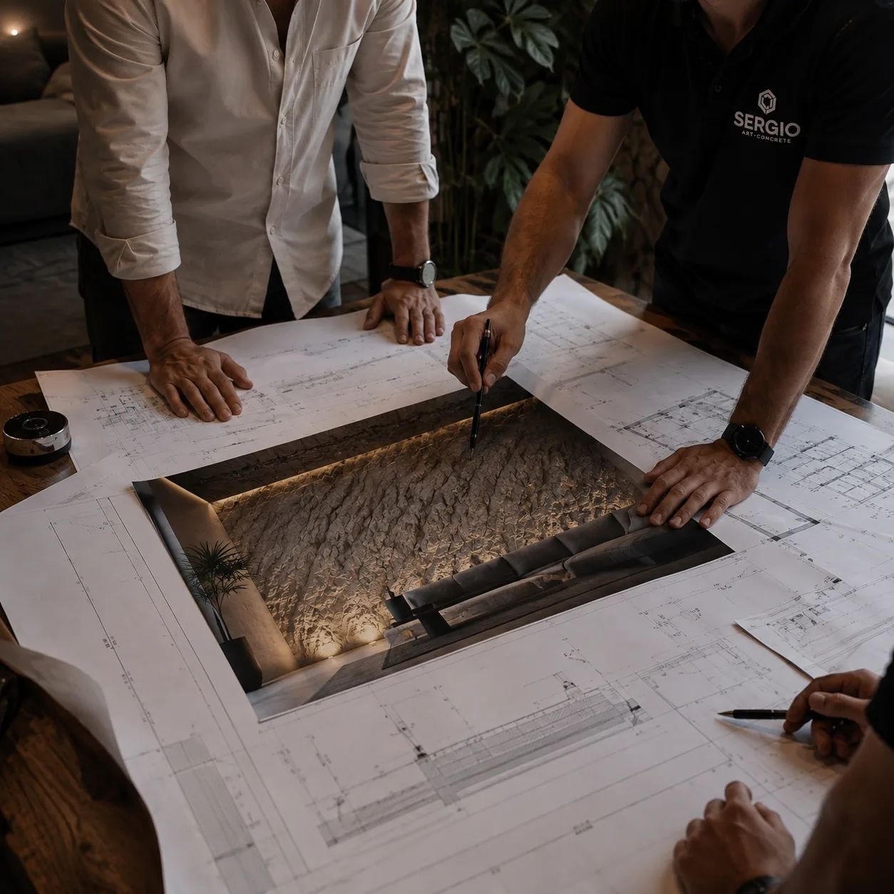 Design consultation and fixed quote for hand-sculpted rock wall in Dubai — Sergio Decoration