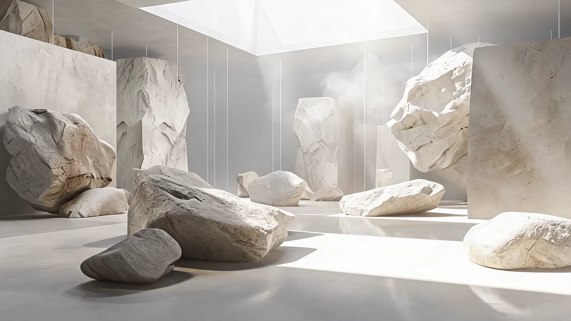 Hand-sculpted artificial rock wall in a Dubai villa — Sergio Decoration art concrete craft, showing the difference between real sculpted stone and PVC panel cladding